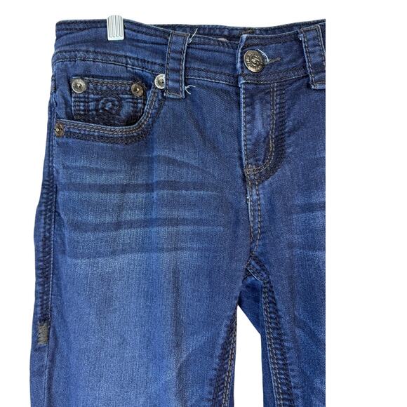 Seven Dark Blue Flare Bootcut Cotton Blend Low Rise Denim Jeans Pants Size 6 - Picture 2 of 9